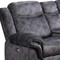 Homeroots 79" Dark Gray Microfiber Power Reclining Loveseat With Storage 561560 - alternate 2