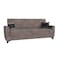 Homeroots 89" Beige Microfiber Sleeper Sofa And Toss Pillows With Brown Legs 607158 - alternate 1