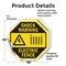 Signmission Shock Warning Electric Fence, 18 inch X 18 inch, Vinyl Decal, 2PK OC-D-2PACK-18-51 - alternate 2