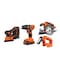 Black & Decker 20V MAX* Lithiuim Ion 4 Tool Combo Kit: Drill/Driver, Circular Saw, MOUSE(R) Detail Sander and Light BD4KITCDCMSL - alternate 1