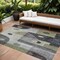 Homeroots 10' X 14' Artichoke Green Gray And Charcoal Geometric Washable Indoor Outdoor Area Rug 604395 - alternate 1