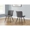 Monarch Specialties Dining Chair 33"H, Set of 2, Upholstered, Grey Leather Look, Black Metal, Contemporary I 1131 - alternate 2