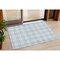 Homeroots 3' X 5' Sky Blue And Gray Plaid Washable Indoor Outdoor Area Rug 595433 - alternate 1