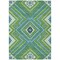 Homeroots 8' X 10' Lime Green Aqua And Ivory Tribal Washable Indoor Outdoor Area Rug 598133 - alternate 3
