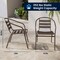 Flash Furniture Lila Bronze Metal Restaurant Stack Chairs with Metal Slats, 4PK 4-TLH-017C-BZ-GG - alternate 3