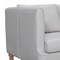 Homeroots 85" Gray Leather Sofa With Brown Legs 546411 - alternate 3