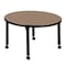 Regency Round Kee Height Adjustable Mobile Classroom Activity Table, 30 in W, 30 in L, Noble Oak TB30RNDNOAPCBK - alternate 2