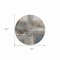 Homeroots 8' Khaki And Brown Round Abstract Washable Indoor Outdoor Area Rug 609294 - alternate 2