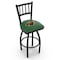 Holland Bar Stool Co 36" Blk Wrinkle Minnesota Wild Swivel Bar Stool, Jailhouse Back L01836MinWld - alternate 1