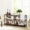 Kioottoo 70.9'' Farmhouse Console Table, Brown Narrow Sofa Table with Storage Shelves TB-F1959X - alternate 2