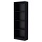 Homeroots 71" Black Wood Four Tier Bookcase 546186 - alternate 1
