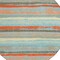 Homeroots 8' Sky Blue Pink And Gray Round Striped Washable Indoor Outdoor Area Rug 598934 - alternate 2