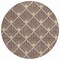Homeroots 8' Brown And Beige Round Geometric Washable Indoor Outdoor Area Rug 594697 - alternate 2