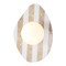 Jonathan Y Tivoli 12 in. Modern Minimalist 1-Light Ovoid Marble Stripe LED Wall Sconce, Light Brown/White JYL5900B - alternate 2