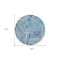Homeroots 8' Blue And Teal Blue Round Geometric Washable Indoor Outdoor Area Rug 594769 - alternate 2