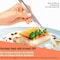 A2Z Scilab Culinary Tweezers, Narrow Precision Serrated Jaws, 8 Inch Curved, Stainless Steel Tongs A2Z-ZR1047 - alternate 2