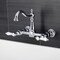 Kingston Brass Two-Handle Wall Mount Bridge Kitchen Faucet, Polished Chrome KS1261BPL - alternate 2
