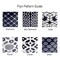 Elama Flyn 6 Piece 16 Ounce Assorted Design Stoneware Mug Set in Navy Blue and White 750123729M - alternate 2