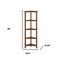 Homeroots 60" Walnut Solid Wood Four Tier Corner Bookcase 379945 - alternate 2