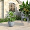 Leisuremod Dahlia Tapered Round Fiberstone & MgO Clay Planter with Cover, Weather-Resistant DP14AC - alternate 4