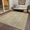 Homeroots 3' X 5' Gold Ivory And Gray Oriental Washable Indoor Outdoor Area Rug 598040 - alternate 3