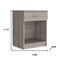 Homeroots 22" Gray Wood One Drawer Nightstand 543645 - alternate 2