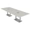 Skutchi Designs Rectangle Conference Table With Power Unit, 48 in W, 120 in L, Ivory HAR-REC-48X120-DOU-K458-ESIL - alternate 1