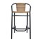 Flash Furniture Lila  Commercial Grade Indoor-Outdoor PE Rattan Restaurant Barstool with Black Aluminum Frame and Footrest in Medium Brown, PK2 2-SDA-AD632032R-DK-BN-GG - alternate 2
