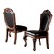 Homeroots Set of Two Black and Redwood Upholstered Faux Leather And Solid Wood Dining Side Chairs, 2PK 573410 - alternate 2