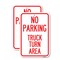 Signmission No Parking Sign No Parking - Truck Turn Area, 18'' X 24'' 2 Signs, Heavy Gauge Aluminum, 2PK A-1824-2PACK-23668 - alternate 1