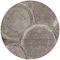 Homeroots 8' Chocolate And Beige Round Faux Bois Washable Indoor Outdoor Area Rug 613135 - alternate 2