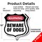 Signmission Dog Warning Shield Sign Beware Of Dogs, 12 inch X 12 inch, Plastic Sign, 2PK SHI-P-2PACK-12-376 - alternate 3