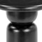 Homeroots 20" Black Solid Wood Round Pedestal End Table 556530 - alternate 2