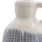 Homeroots Set of Three Off White And Blue Clay Checkered Jug Vases, 3PK 632614 - alternate 2