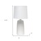 Homeroots 16" Off White Ceramic Novelty Table Lamp With White Drum Shade 643463 - alternate 1