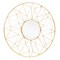 Homeroots 32" Gold Metal Round Accent Mirror 574028 - alternate 2