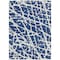Homeroots 5' X 8' Blue and White Abstract Washable Non Skid Indoor Outdoor Area Rug 559635 - alternate 2