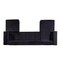 Homeroots Black Velvet Modular U Shaped Four Piece Sofa and Chaise Sectional With Toss Pillows 644108 - alternate 3