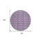 Homeroots 8' Purple Gray And Ivory Round Geometric Washable Indoor Outdoor Area Rug 599660 - alternate 2