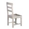 Homeroots Set of Two White Wood Ladder Back Dining Side Chairs 522051 - alternate 2