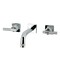 Kingston Brass Double-Handle Wall Mount Bathroom Faucet with Knurled Handle, Polished Chrome KS6121KNL - alternate 1