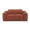 Homeroots 72in Camel And Silver Italian Leather Power Reclining Loveseat 477568 - alternate 1