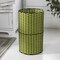 Happimess Cecil Modern 4.13-Gallon Faux Wicker Cylinder Waste Basket, Pear Green/Black HPM1100A - alternate 1