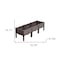 Homeroots 47" X 16" Dark Brown Heavy Duty Plastic Rectangular Self Watering Raised Garden Bed 569541 - alternate 2