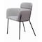 Homeroots Set of Two Gray and Black Upholstered Faux Leather Dining Arm Chairs 555839 - alternate 2