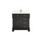 James Martin Vanities Brookfield 36 in Single Vanity, Black Onyx w/Single Hole 3 CM White Zeus Silestone Top & Backsplash 547-V36-BKO-1WZ - alternate 1