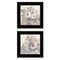 Homeroots Set Of Two Transitional Blooms 2 Black Framed Print Wall Art, 2PK 407266 - alternate 1
