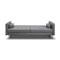 Homeroots 80" Gray Faux Leather Sleeper Sofa With Silver Legs 372116 - alternate 3