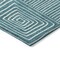 Homeroots 8' Teal Blue And Ivory Round Geometric Washable Indoor Outdoor Area Rug 600782 - alternate 2
