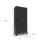Homeroots 71in Black Stainless Steel Pantry Or Storage Closet With Arched Panel Doors 683398 - alternate 2